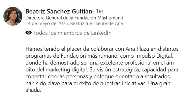 Reseña de Fundación Máshumano